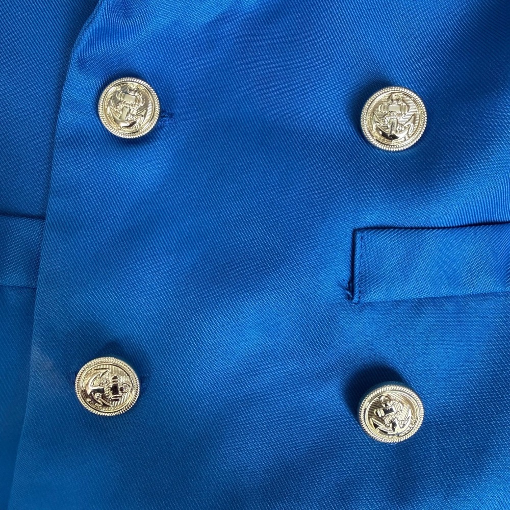 Disney Cruise Line Captain Costume Blazer Jacket Blue Gold Anchor Kids XS - Picture 3 of 8